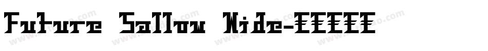 Future Sallow Wide字体转换